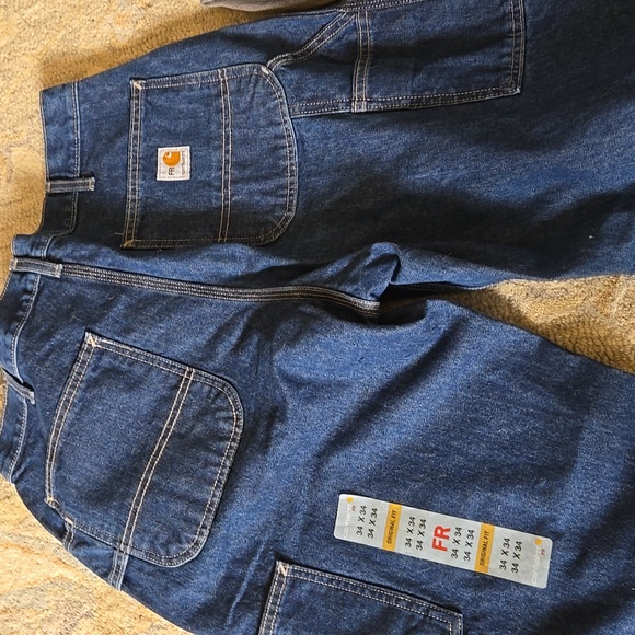 Men’s Carhartt Jeans Flame Resistant Rugged Flex Relaxed Fit Straight Leg 34x34 - Picture 3 of 3